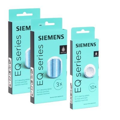 Siemens Pflegeset 1 x TZ80001N + 2 x TZ80002N Entkalkungstabletten Reinigungstab