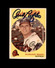 Andy Pafko Signed 1959 Topps Milwaukee Braves Autograph