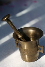 Apotheker M&ouml;rser Alt aus Messing mit St&ouml;&szlig;el Original Vintage&nbsp;