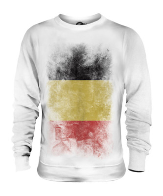 BELGIEN VERWASCHENE FLAGGE UNISEX PULLOVER OBERTEIL BELGI? BELGIEN BELGIQUE BELGIAN