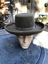 VTG Geo W Bollman Doeskin Felt Hat Derby 100 Wool Tan Men  s