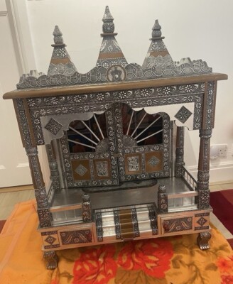 Indischer handgefertigter oxidierter Metall Home Mandir Tempel brandneu