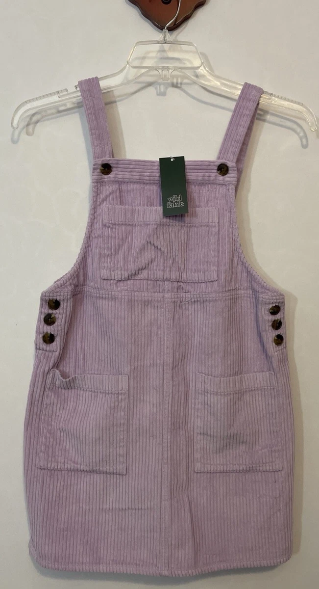 Knee Length Corduroy Regular Dresses Overall Dress for sale | eBay