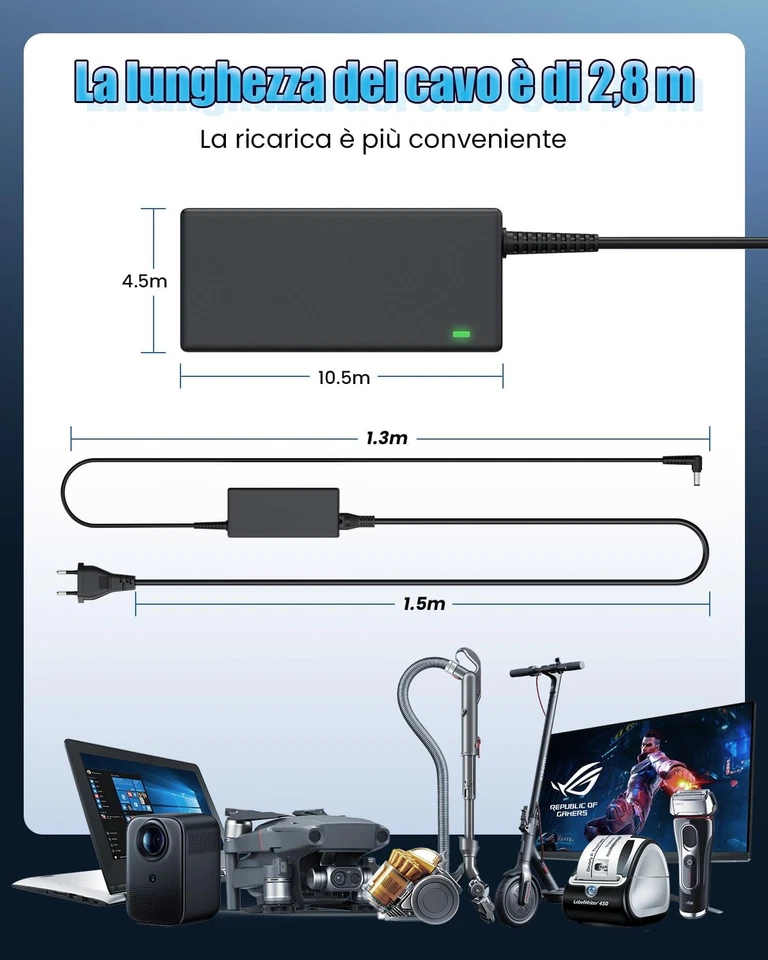 Caricatore Alimentatore 24V Alimentazione universale AC/DC Fotocamera, Scanner.. - Immagine 2 di 4
