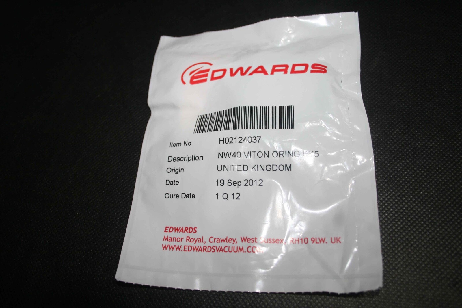 EDWARDS VACUUM - NW40 Viton™ O-Ring - H02124037 LAB