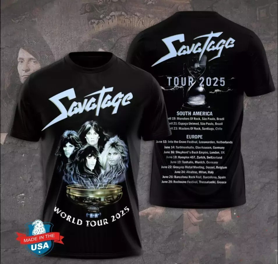 Savatage World Tour 2025 AOP 3D T-shirt | eBay