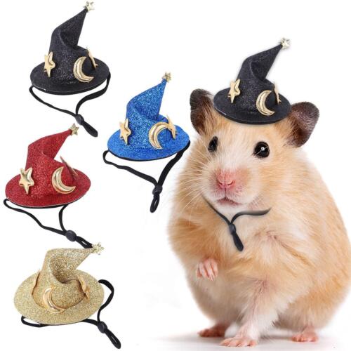 Mini casquette pour animal de compagnie petit chapeau pour animal élastique réglable menton lapin hamster ca - Photo 1 sur 22
