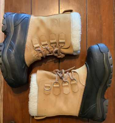 SOREL Unisex Caribou Snow Boots Made In‎ Canada Brown Black Women\'s Size 6 SOREL Caribou Horizon GTX Genuine Shearling Waterproof Boot  main image 4