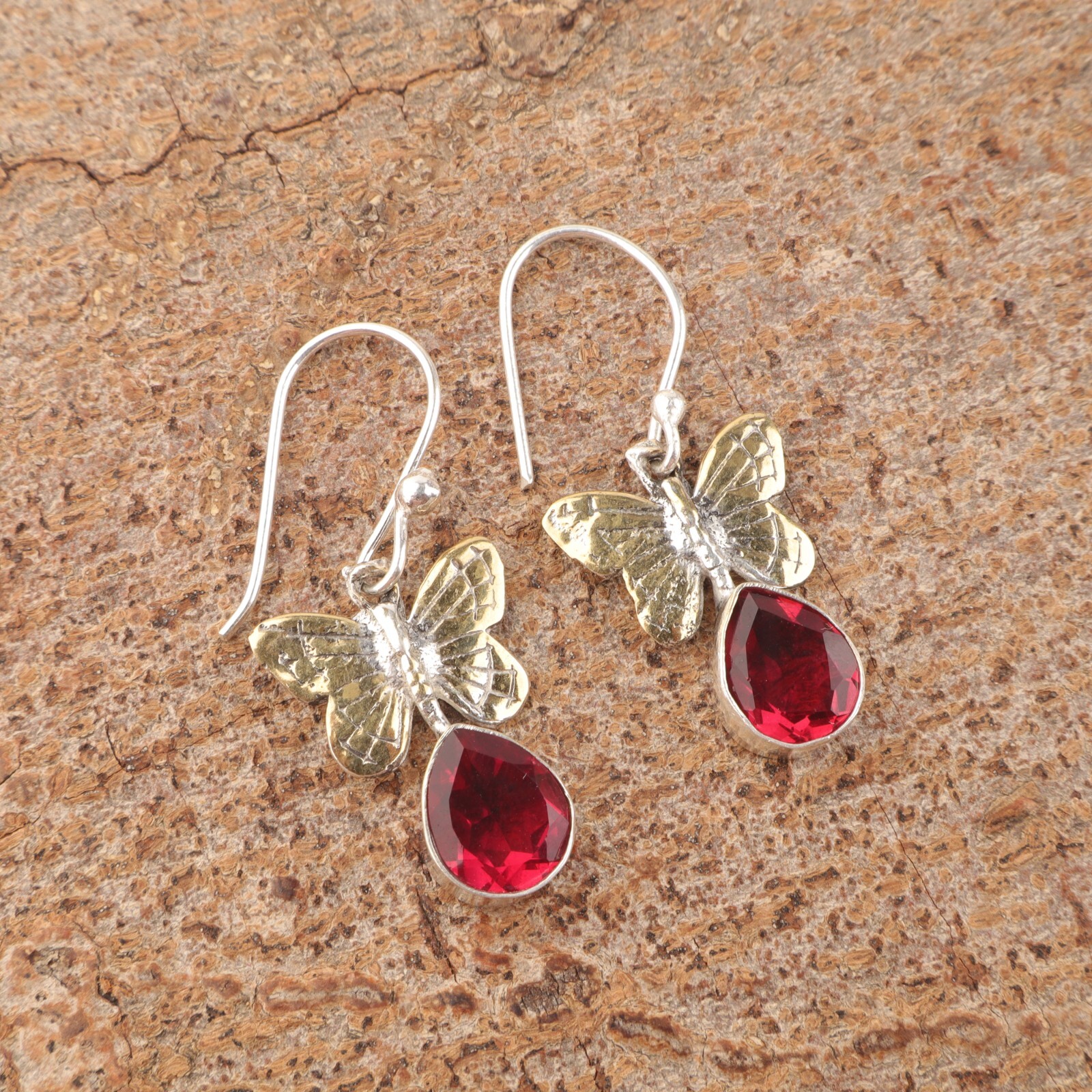 925 Silver Pink Rubellite Drop Earrings Valentine Gift Jewelry