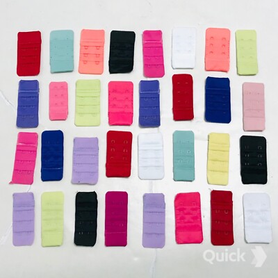 New 12 pcs Ladies 2 x 3 Hooks Bra Extension Extender Bra Band Clip On Strap