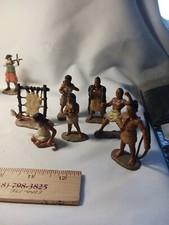 Safari Ltd Camp Indians Chief, Animal Skins Woman w/child on her back, more