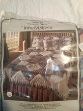 VTG Handmade Patchwork King 100" x 90" Quilt "Solar Star" NEW