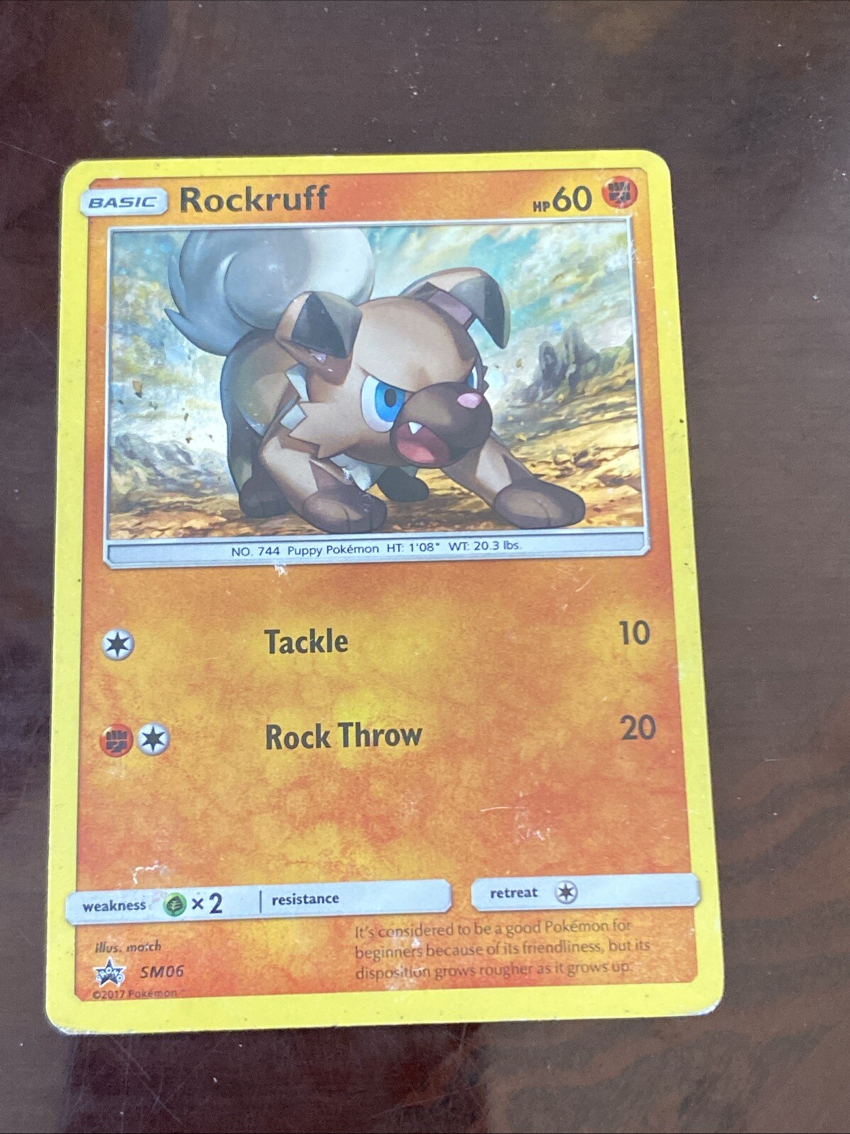 Rockruff SM06 NM Black Star Promo Cosmos Holo Foil Pokemon Card TCG