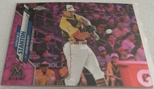 2020 Topps Chrome Baseball Update Giancarlo Stanton Miami Marlins Pink Refractor