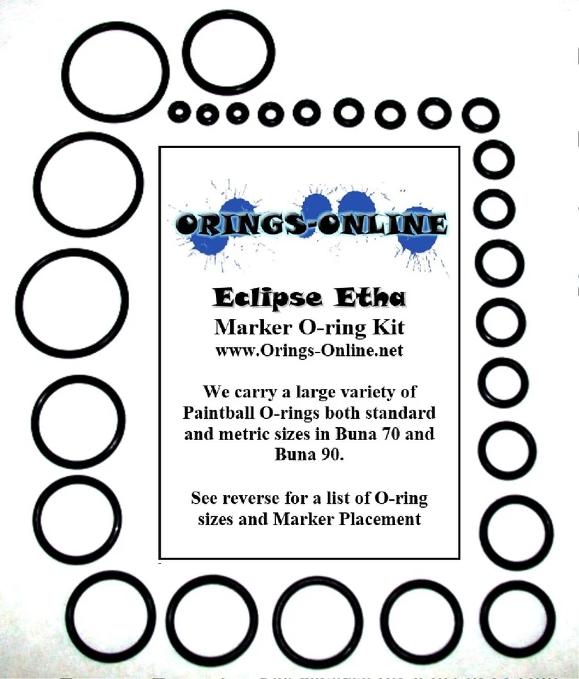 ORINGS-ONLINE Planet Eclipse Etha Paintball Marker O-ring Oring Kit 2 rebuilds - Aftermarket