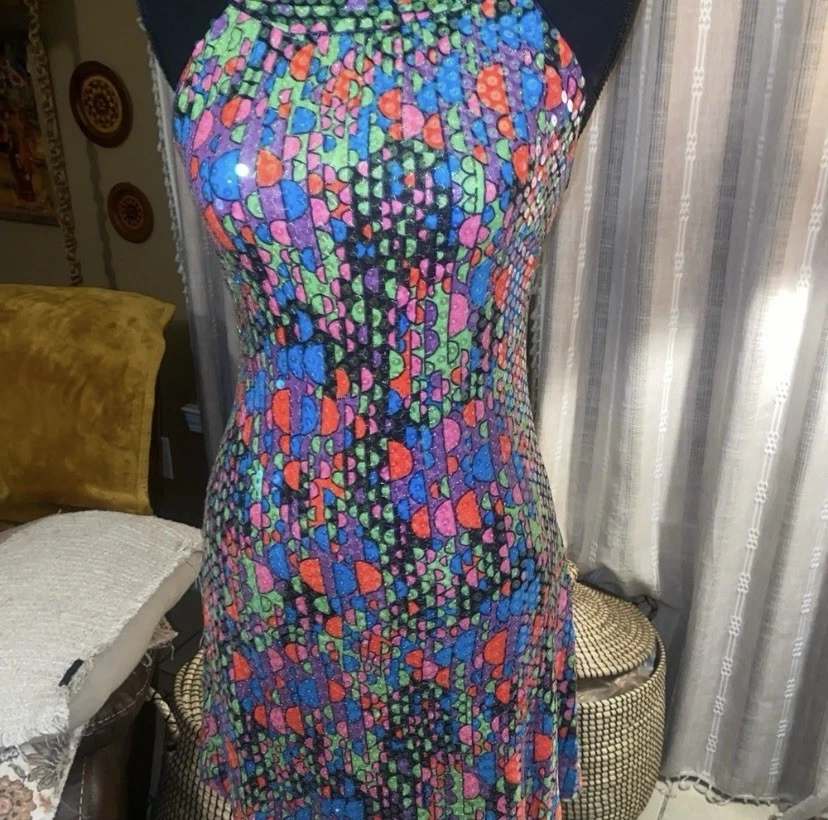 Mini Vestido Marc Jacobs Multicolor Lentejuelas XS Foto 3 de 4