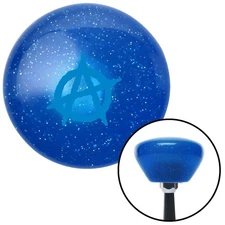 Blue Anarchy Blue Retro Metal Flake Shift Knob w/ M16x1.5 Insert Shifter Auto