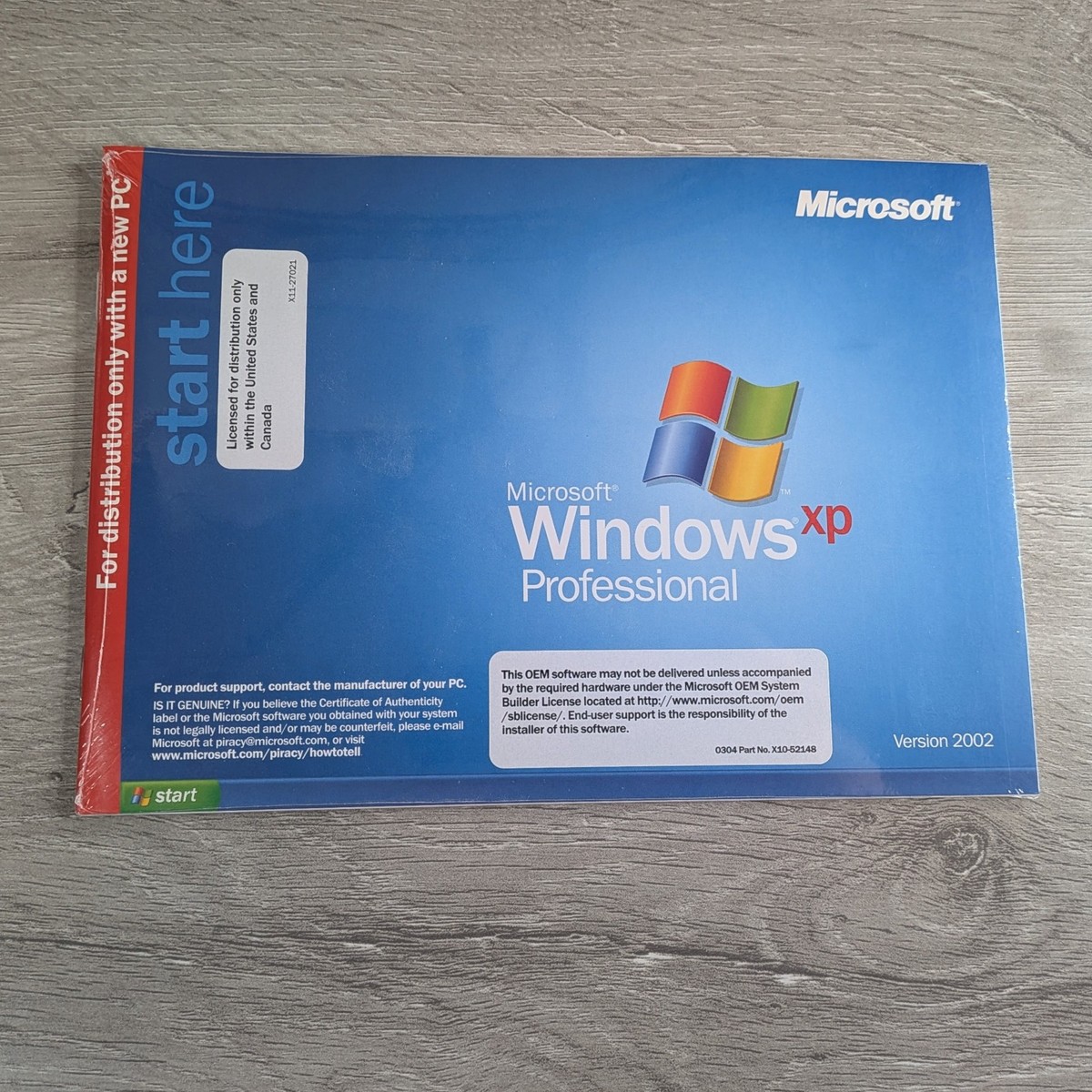 Microsoft Windows XP Professional OEM Version 2002 - New & Sealed