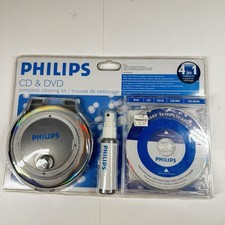 Philips CD DVD 4 In 1 Complete Disk Laser Lens Cleaning Kit System New Sealed