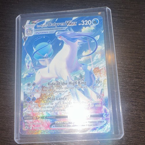 Ice Rider Calyrex VMAX 203/198 Ultra Rare Full Art Holo Max Lance Chilling Reign