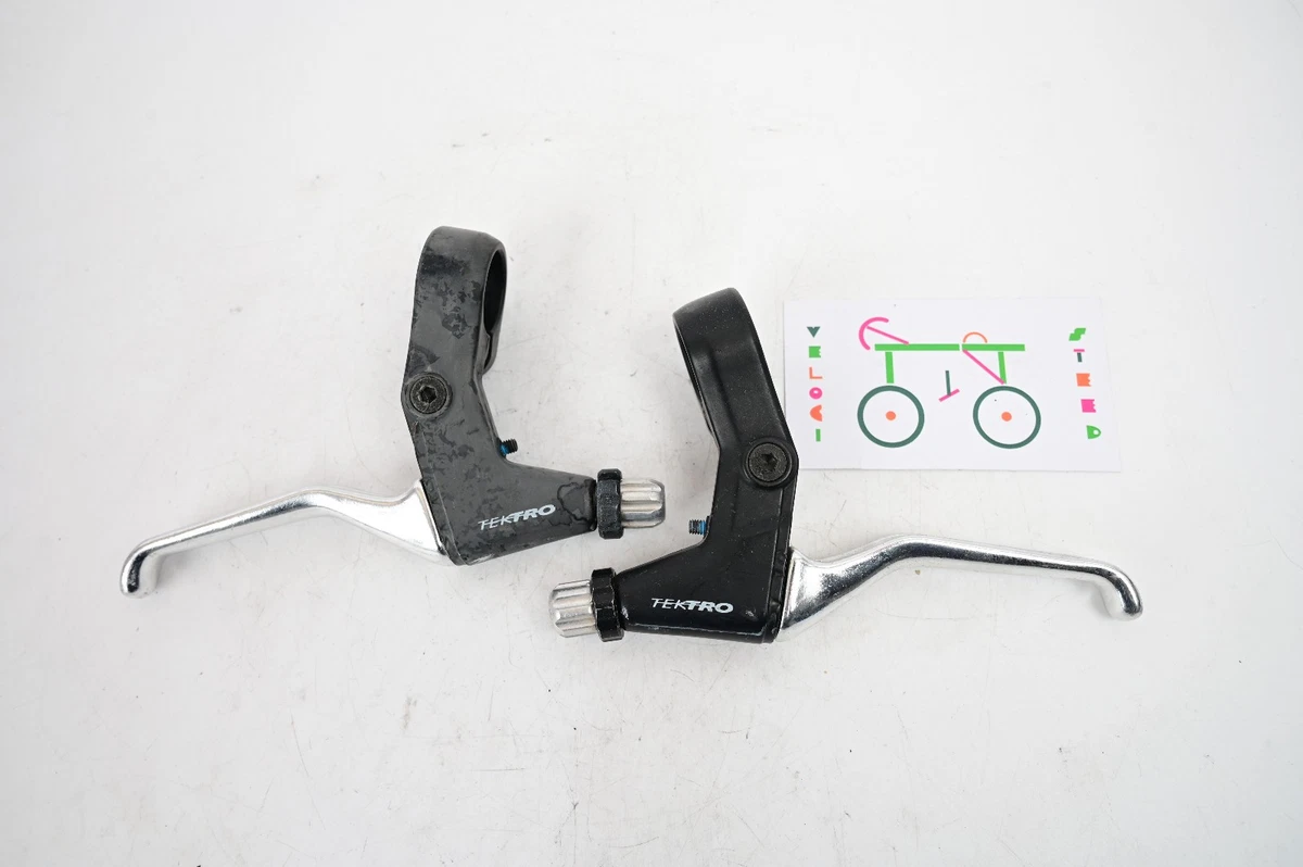 Leviers De Frein TEKTRO CL525-RS + CL520-RS Avec Cloche – Argent – Pour VTT/BMX/Hybride