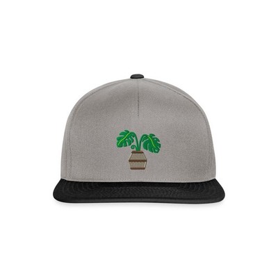 Eingetopfte Monstera Stickerei Snapback Cap