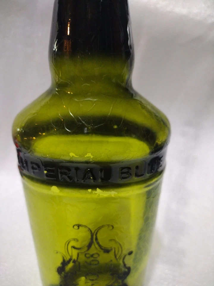 Botella Mazo Seagram Azul Imperial Verde De Colección Impresa con "1869-NO. 68" INV #81 Foto 3 de 4