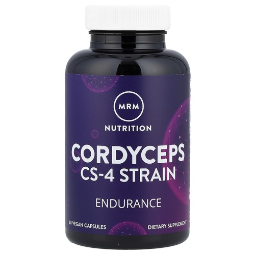 MRM Cordyceps CS-4 Strain 60 Vegan Capsules GMP Quality Assured, Vegan