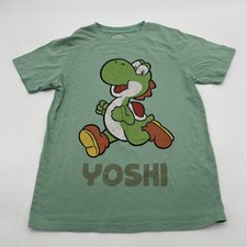 Super Mario Hybrid Apparel T-shirt Boys L Green Graphic Print Logo. 37539