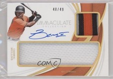 2019 Panini Immaculate Doubles Gold 48/49 Cedric Mullins #D-CM Auto 5w7