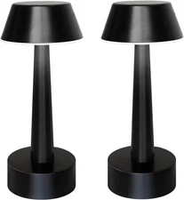 UMEXUS 2 Pack Rechargeable Small Cordless Table Lamp, LED Battery Operated To...