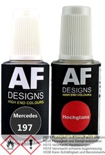 Lackstift Mercedes 197 Obsidianschwarz Metallic 9197 + Klarlack je 20ml Autolack