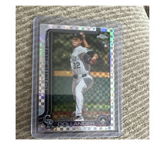 Chase Dollander Rookie X-Fractor Topps Chrome 2025 Colorado Rockies hot pitcher 