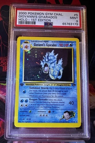 Giovanni’s Gyarados 1st Edition Holo 5/132 PSA 9 - Gym Challenge