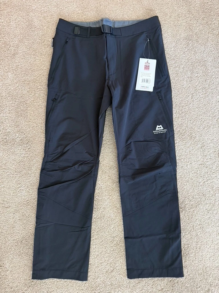 Mountain Equipment Men's Ibex Mountain Soft Shell Pants Black Size 32 Short