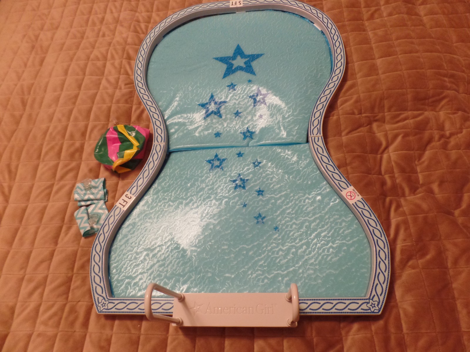 American Girl, 2019 Pretend Swimming Pool for 18" Dolls with Extras, Ex Con