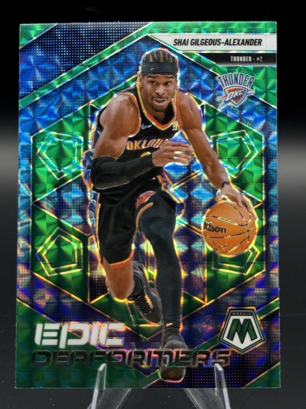 2024-25 Panini Mosaic - Shai Gilgeous-Alexander Epic Performers #6 Green Mosaic