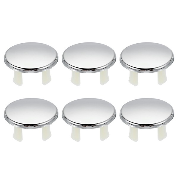 6X ÜBerlaufring FüR Waschbecken, ÜBerlaufring, Einlagige Abdeckung, Silberfarben-image