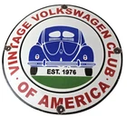 Vintage Volkswagen Club Sign - Porcelain VW Bug Service Car Sales Sign