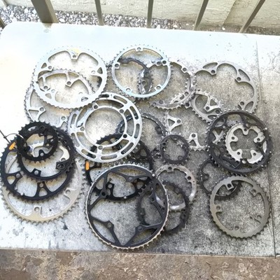 Vintage Bike Chainring Lot of 22 Steel and Alloy FOR PARTS