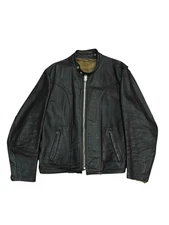 Schott Cafe Racer Leather Jacket Vintage 80's 90's Men’s Size 48 No Liner