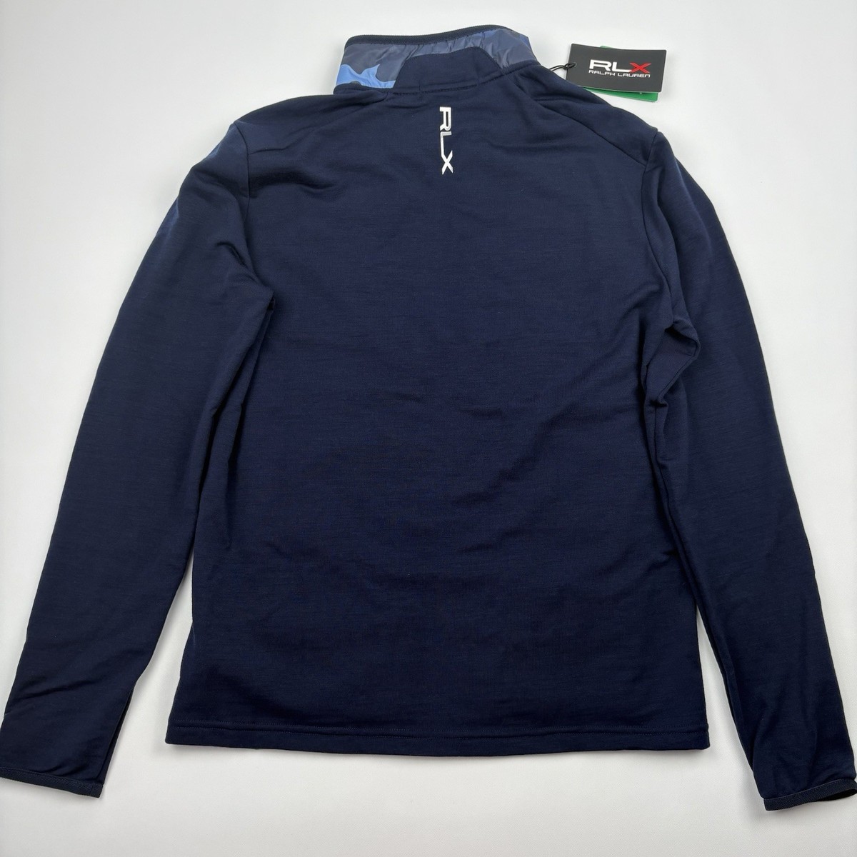 RLX Ralph Lauren Golf-Camo Hybrid Wool-Blend Jacket S Navy Blue