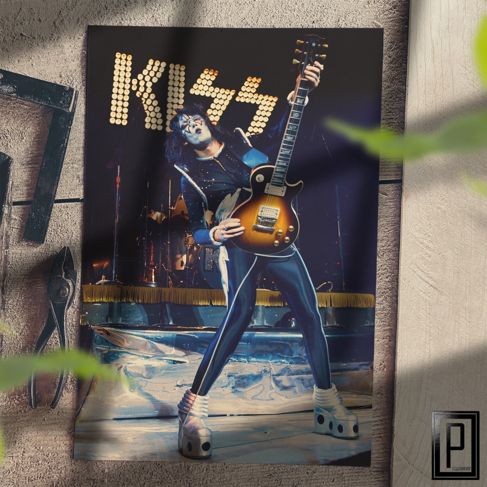 Ace Frehley 1977 Japan Tour Budokan Poster KISS Rock & Roll Over Wall Art Print