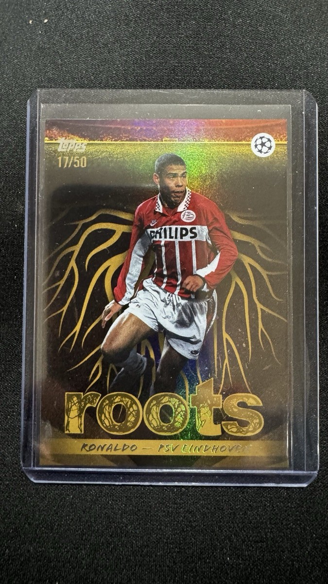2025-26 Topps UCC Flagship Ronaldo R9 Roots Gold Foil /50 PSV #RT