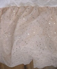 Pottery Barn Shimmer Tulle Crib Skirt Blush Pink Sequin Emily Meritt