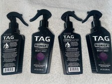 Lot of 4 Spray Bottles TAG BLACK MIDNIGHT Body Mist Fine Fragrance 8fl oz