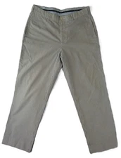 BROOKS BROTHERS Clarks Pants Men 34x30 BLUE Striped Seersucker Nautical Casual