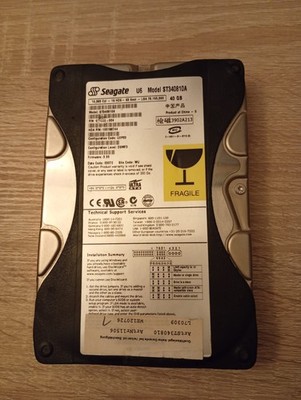 Seagate ST340810A  Festplatte- 40GB -  3.5'' IDE PATA ATA - Geprüft - Retro HDD.