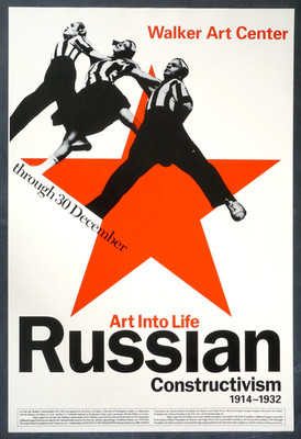 Walker Art Center Poster 'Art Into Life: Russian Constructivism 1914-1932' 1990