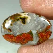 100 Natural Indonesia Moss Agate Oval Cab Loose Gemstones 20.00Cts 17x 25x 05mm